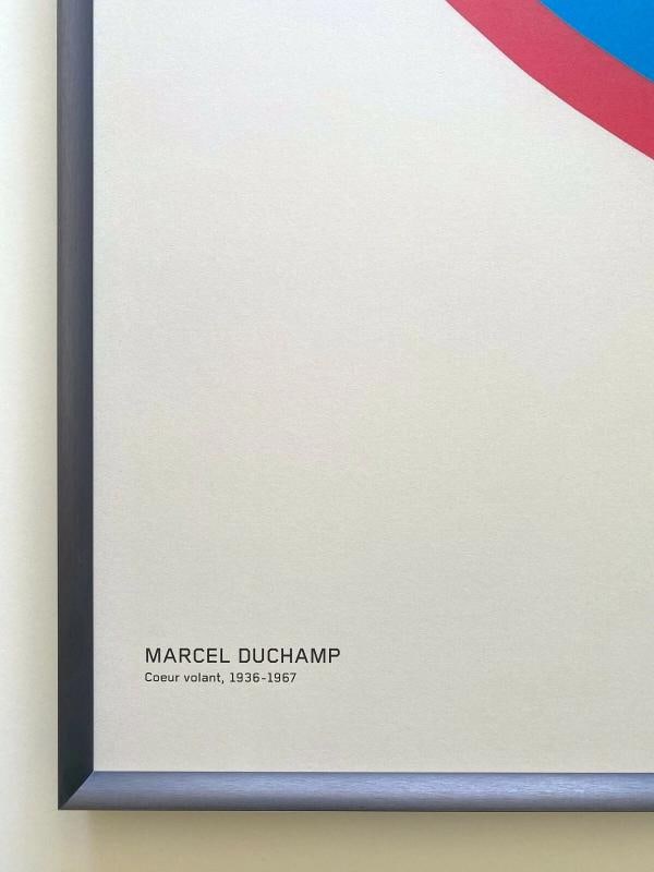 MARCEL DUCHAMP LITHOGRAPH PRINT FRAMED MODERNIST POSTER " COEUR VOLANT " 1936 - 7