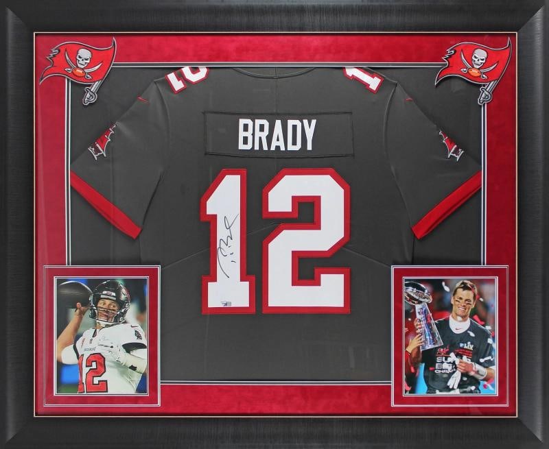 Tom Brady Signed & Custom Framed Tampa Bay Buccaneers Jersey (Fanatics) (1 of 2)