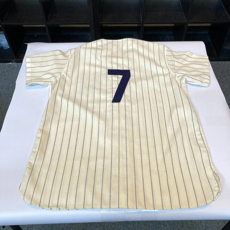 Mint Mickey Mantle Signed 1951 New York Yankees Rookie Game Model Jersey JSA COA - 6