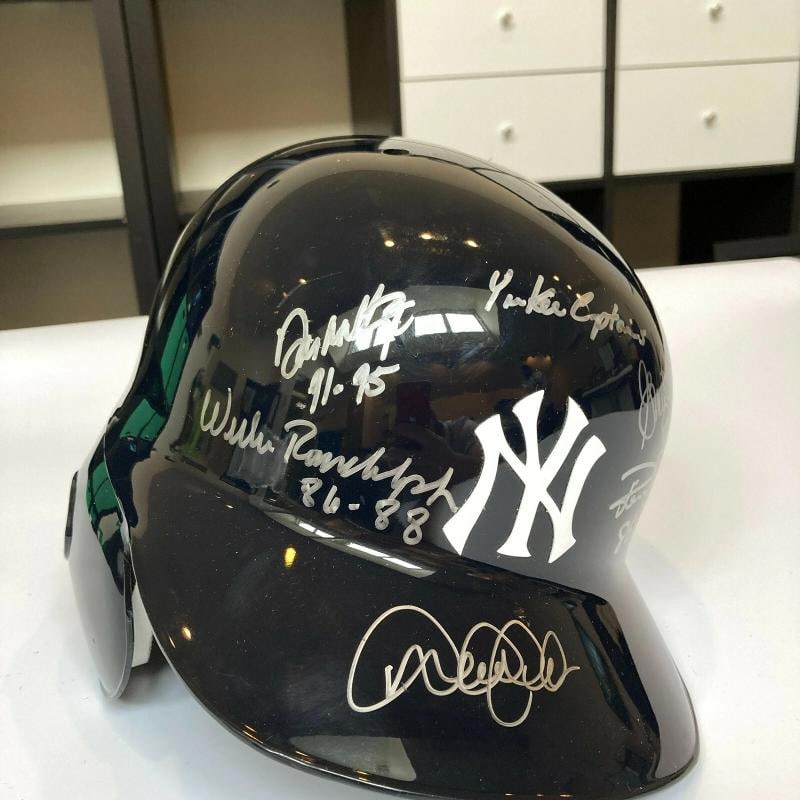Beautiful Derek Jeter New York Yankees Captains Signed Game Helmet Steiner & MLB - 2