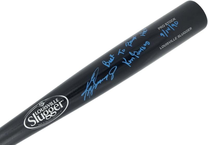 Ken Griffey Jr. & Sr Auto Black L Slugger Pro Stock Bat Mariners Back To Back HR - 2