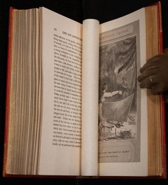 1831 Robinson Crusoe Daniel Defoe Bound by Bayntun Extra Illustrated Fine Scarce - 16