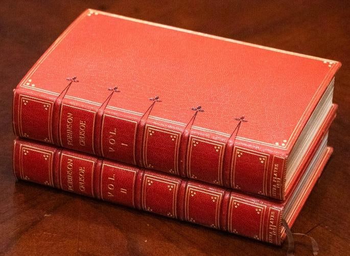 1831 Robinson Crusoe Daniel Defoe Bound by Bayntun Extra Illustrated Fine Scarce - 3