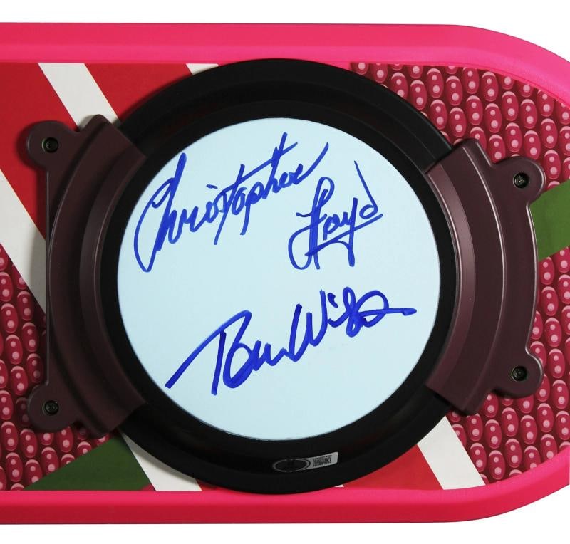 Back To The Future (4) Fox, Lloyd, Thompson & Wilson Signed Hoverboard BAS Wit - 3