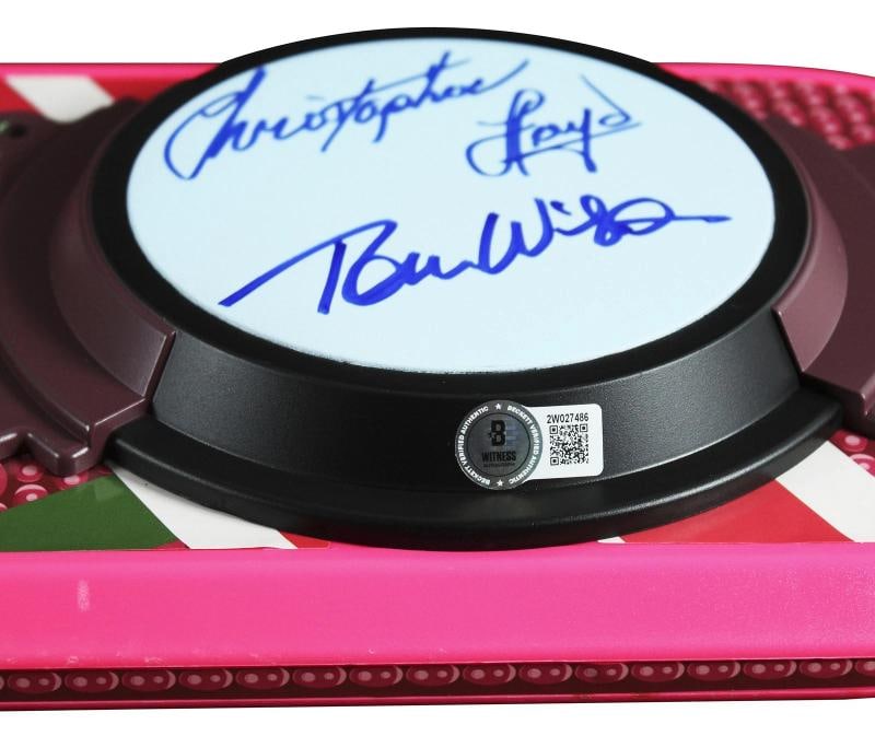 Back To The Future (4) Fox, Lloyd, Thompson & Wilson Signed Hoverboard BAS Wit - 5