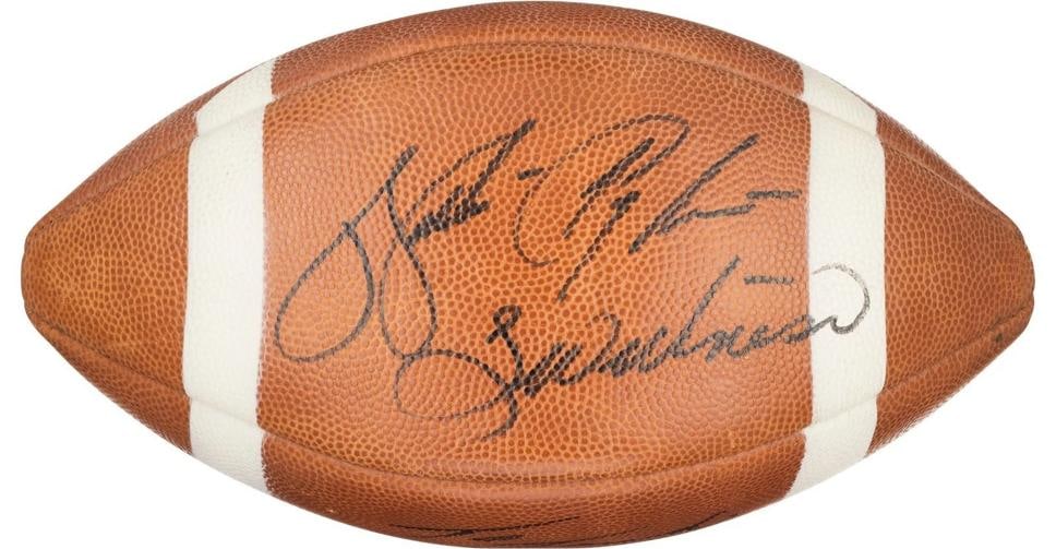 Walter Payton Sweetness Signed Vintage Wilson Football PSA DNA & Beckett COA
