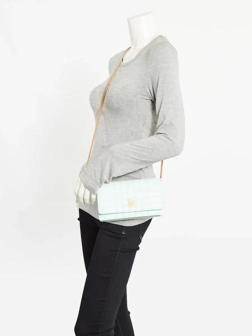 Burberry Green Quilted Leather Lola Wallet on Chain Bag - 2