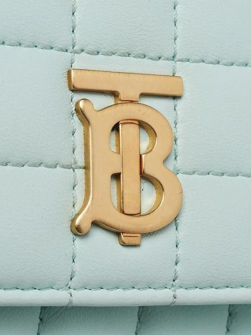 Burberry Green Quilted Leather Lola Wallet on Chain Bag - 5