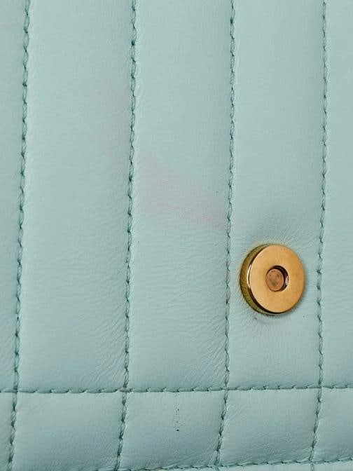 Burberry Green Quilted Leather Lola Wallet on Chain Bag - 7