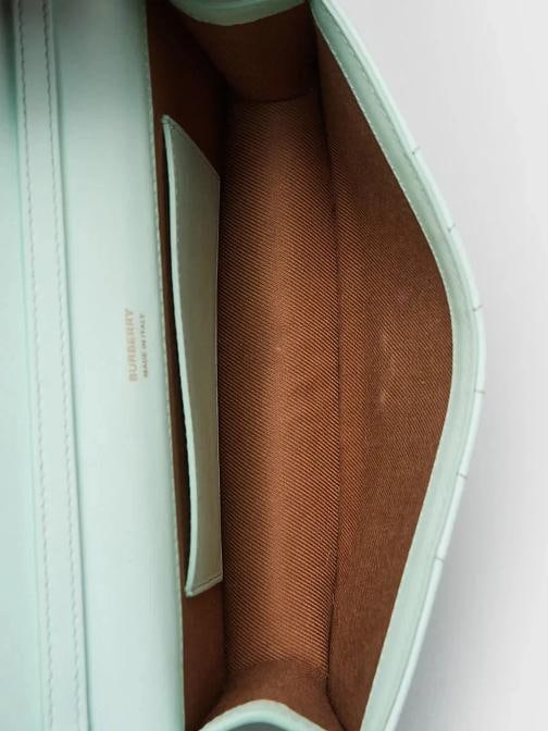 Burberry Green Quilted Leather Lola Wallet on Chain Bag - 8