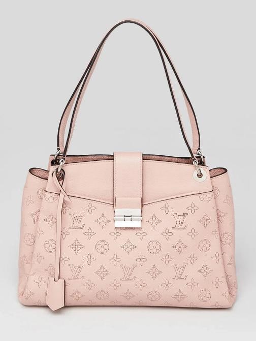 Louis Vuitton Magnolia Mahina Leather Sevres Bag: Handle Drop: 7.5" Measurements: 13" L x 7" W x 9" H. Condition: Pre-owned - Good,Brand: Louis Vuitton,Style: Everyday Bags,Department: Women,Exterior Color: Pink,Exterior Material: Leather,Country of