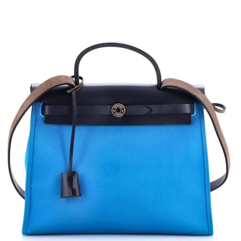 Hermes Herbag Zip Leather and Toile 31