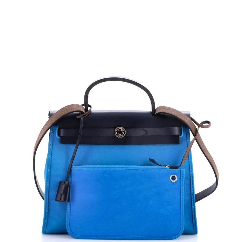 Hermes Herbag Zip Leather and Toile 31 - 2