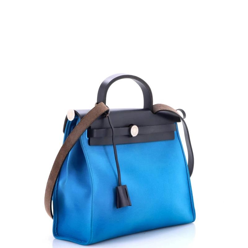 Hermes Herbag Zip Leather and Toile 31 - 3
