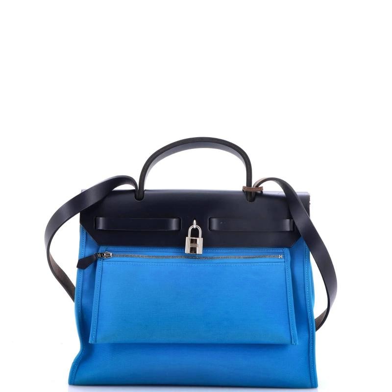 Hermes Herbag Zip Leather and Toile 31 - 4