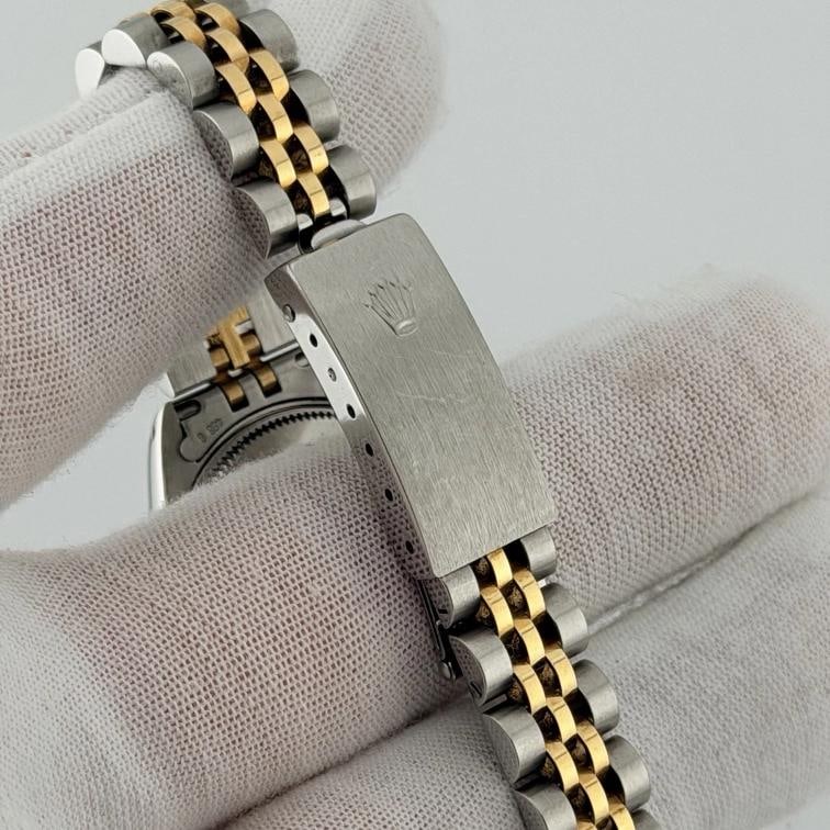 Rolex Ladies Date 6917 26mm Blue Tiffany & Co Stamped Dial 18k Yellow Gold Steel - 8