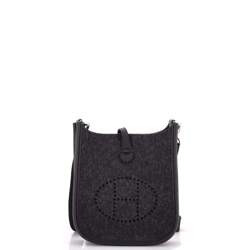 Hermes Evelyne Bag Gen III Felt TPM: Condition: Pre-owned - Excellent,Brand: Hermes,Exterior Material: Felt, Leather,Style: Cross Body Bags,Exterior Color: Black,Department: Women,Size: Tpm,Accessories: With Strap Condition: Excellent.