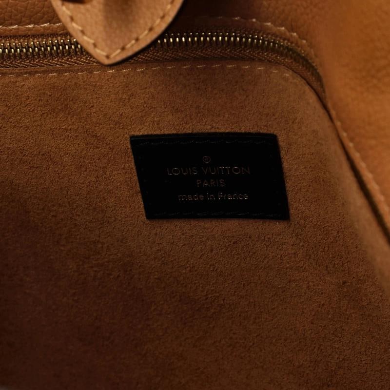 Louis Vuitton On My Side Tote Leather with Monogram Canvas MM - 7