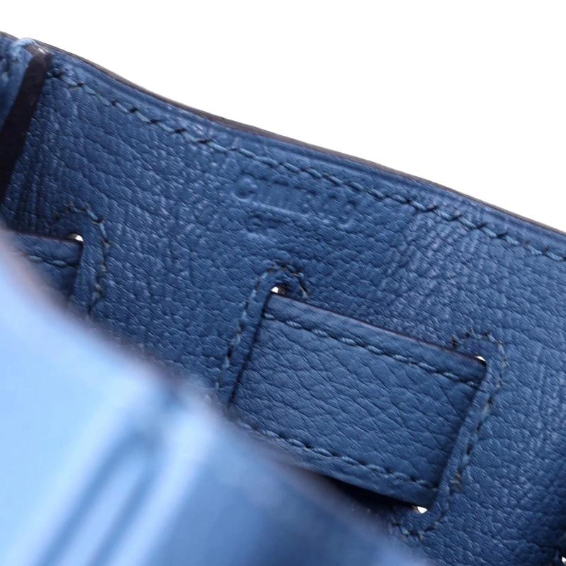 Hermes Kelly Handbag Blue Togo with Gold Hardware 28 - 8