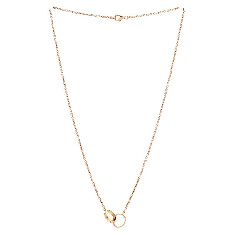 Cartier Love Interlocking Necklace 18K Rose Gold - 2