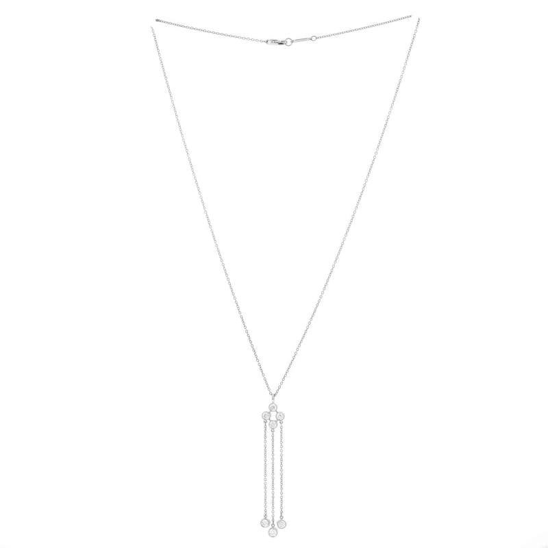 Tiffany & Co. Jazz Triple Drop Pendant Necklace Platinum and Diamonds - 2