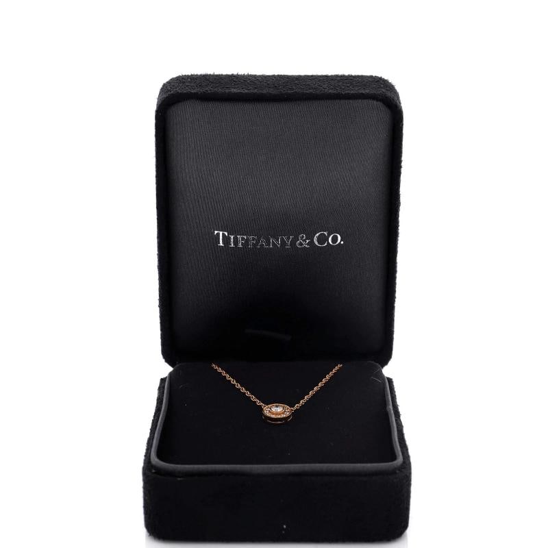 Tiffany & Co. Circlet Pendant Necklace 18K Rose Gold with Diamonds Mini - 2