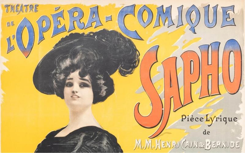 Original Vintage Poster, PAL, Sapho Opera Theatre, Soprano, Emma Calve, 1897 - 2