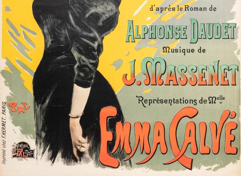 Original Vintage Poster, PAL, Sapho Opera Theatre, Soprano, Emma Calve, 1897 - 3