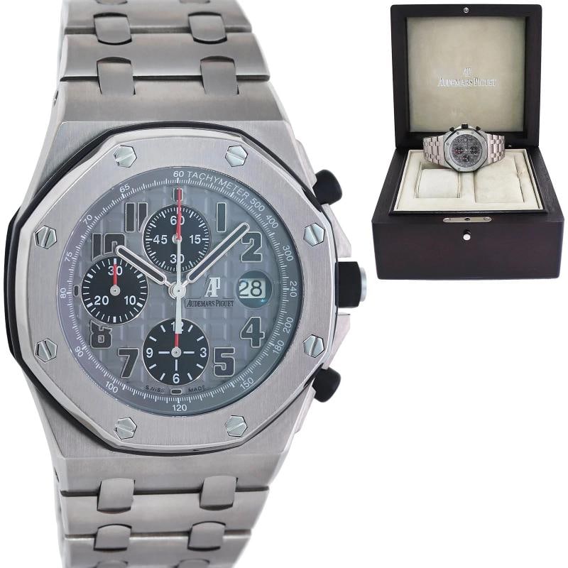 MINT Audemars Piguet 42mm Royal Oak Offshore Chrono Titanium 26170Ti Ghost Watch (1 of 7)