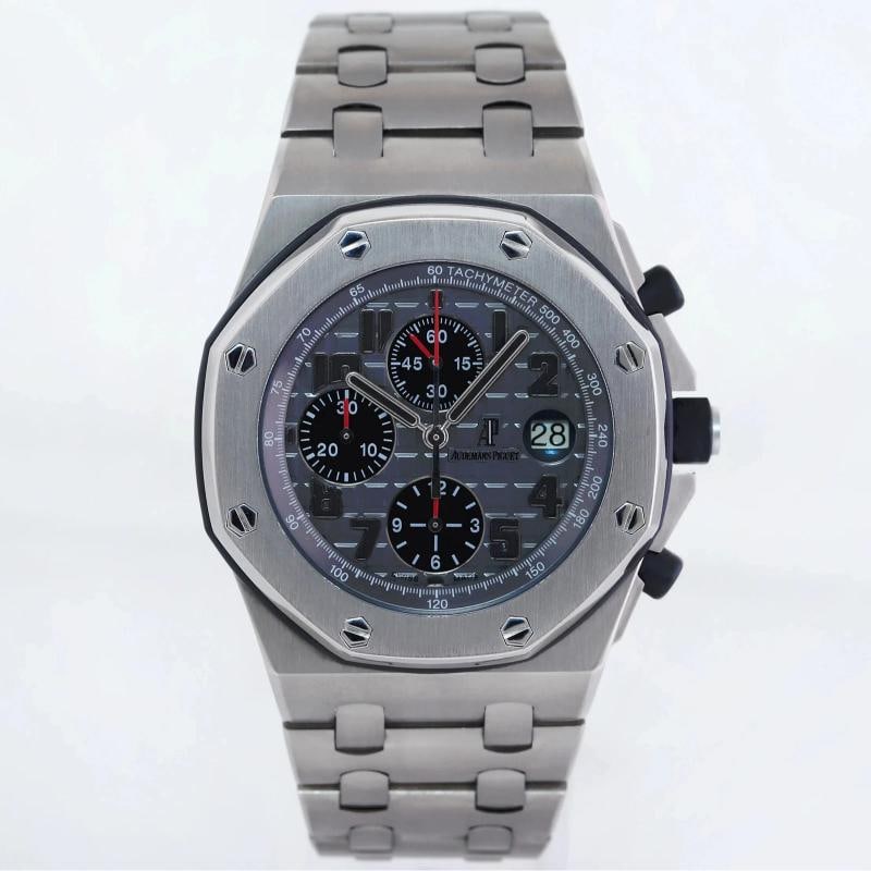 MINT Audemars Piguet 42mm Royal Oak Offshore Chrono Titanium 26170Ti Ghost Watch - 2