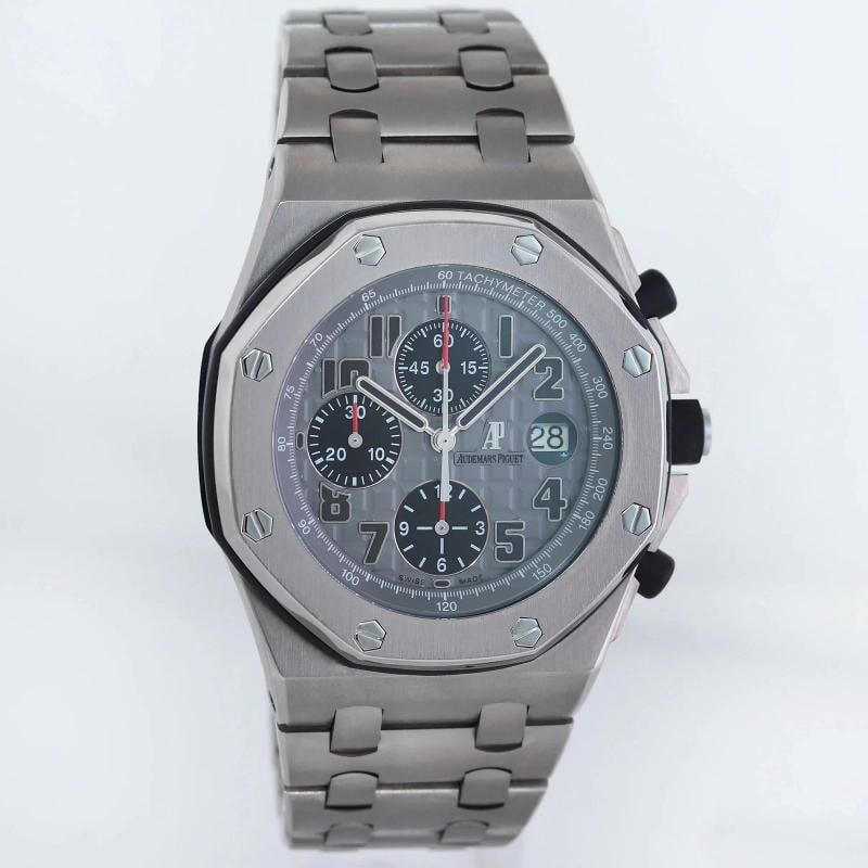 MINT Audemars Piguet 42mm Royal Oak Offshore Chrono Titanium 26170Ti Ghost Watch - 3