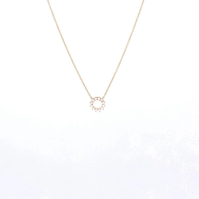 Tiffany & Co. Open Circle Pendant Necklace 18K Rose Gold with Diamonds Mini: Condition: Pre-owned - Good,Brand: Tiffany & Co.,Main Stone: Diamond,Metal: 18K Rose Gold,Metal Purity: 18K,Style: Pendant,Type: Necklace,Color: Rose Gold,Material: 18K Rose Gold, Diamond
