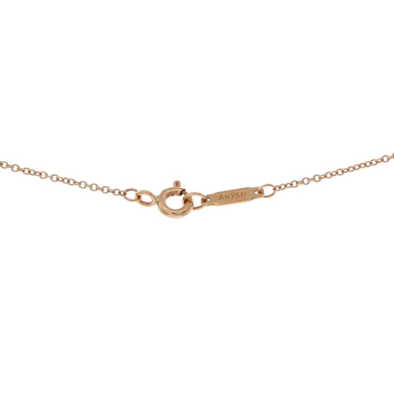 Tiffany & Co. Open Circle Pendant Necklace 18K Rose Gold with Diamonds Mini - 4
