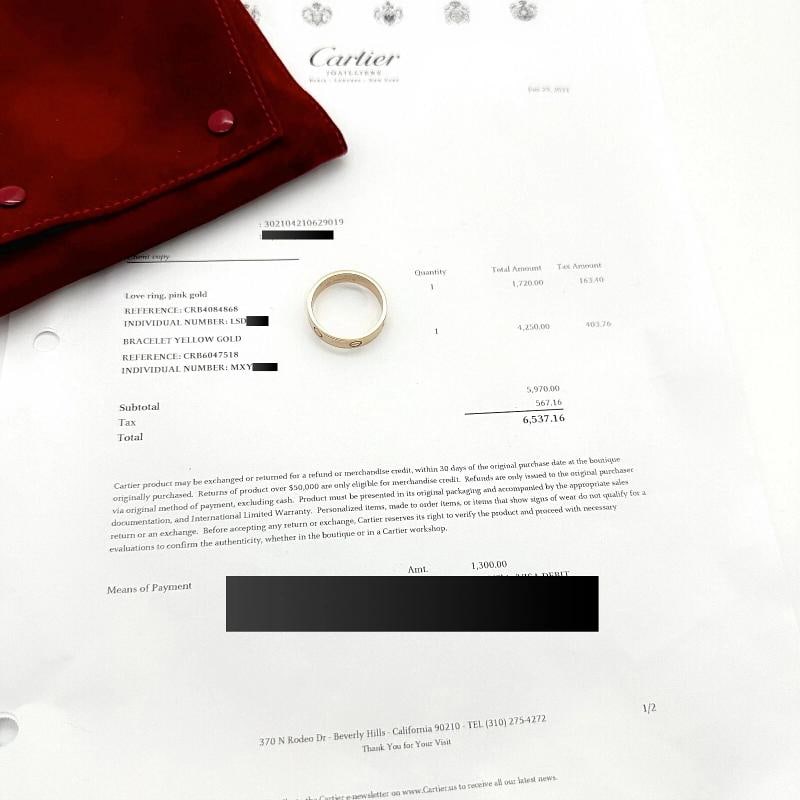 CARTIER Love Ring in Pink Gold Size 68 5.5 MM - 2