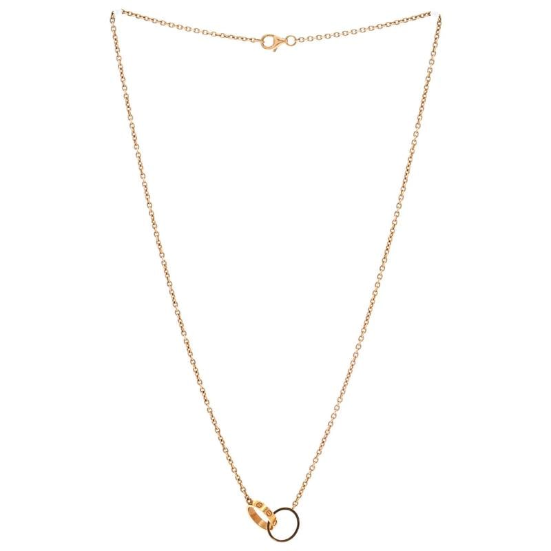 Cartier Love Interlocking Necklace 18K Rose Gold - 2