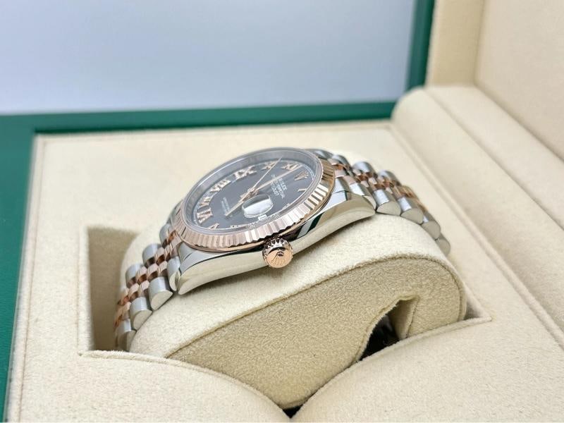 2024 Rolex Datejust 36 126231 Slate Roman Diamond 18k Rose Gold Steel Box Paper - 4