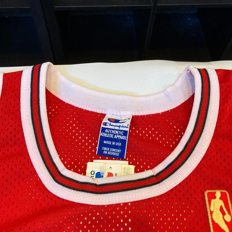 Scottie Pippen Signed Authentic 1990's Champion Chicago Bulls Jersey Beckett - 6