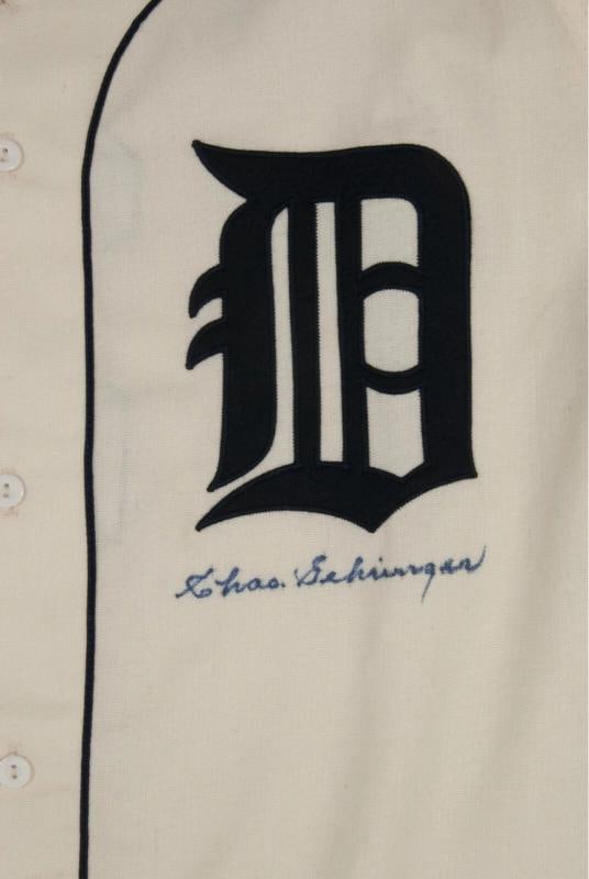 Rare Charlie Gehringer Signed Autographed Detroit Tigers Jersey With PSA DNA COA - 3