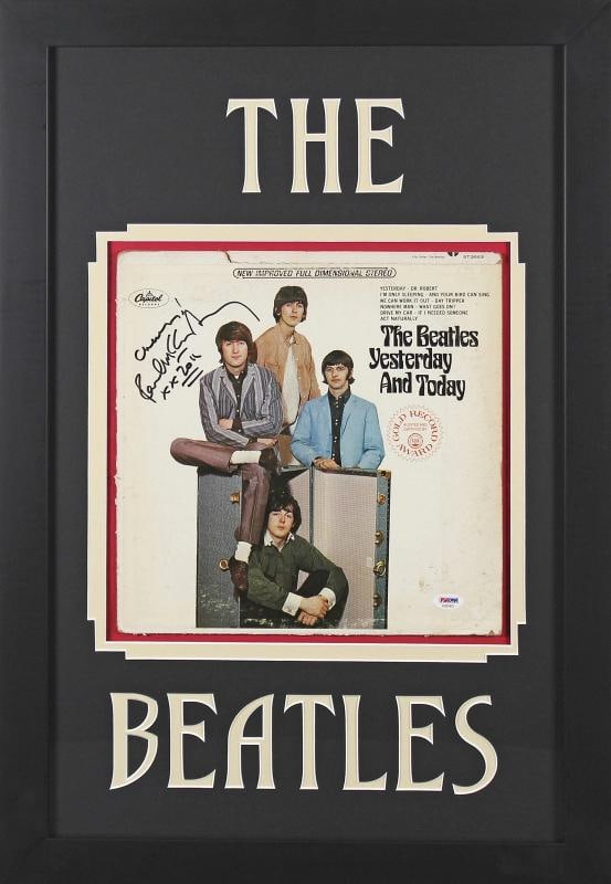 Paul McCartney The BeatlesSigned & Framed Yesterday & Today Album Cover PSA/DNA: Object Type: Record,Industry: Music,Original/Reproduction: Original,Autograph Authentication: PSA,PRODUCT_COA: PSA,PRODUCT_SIGNED_BY_NAME: Paul McCartney,PRODUCT_SIGNED_BY_BRAND: The Beatles,Country
