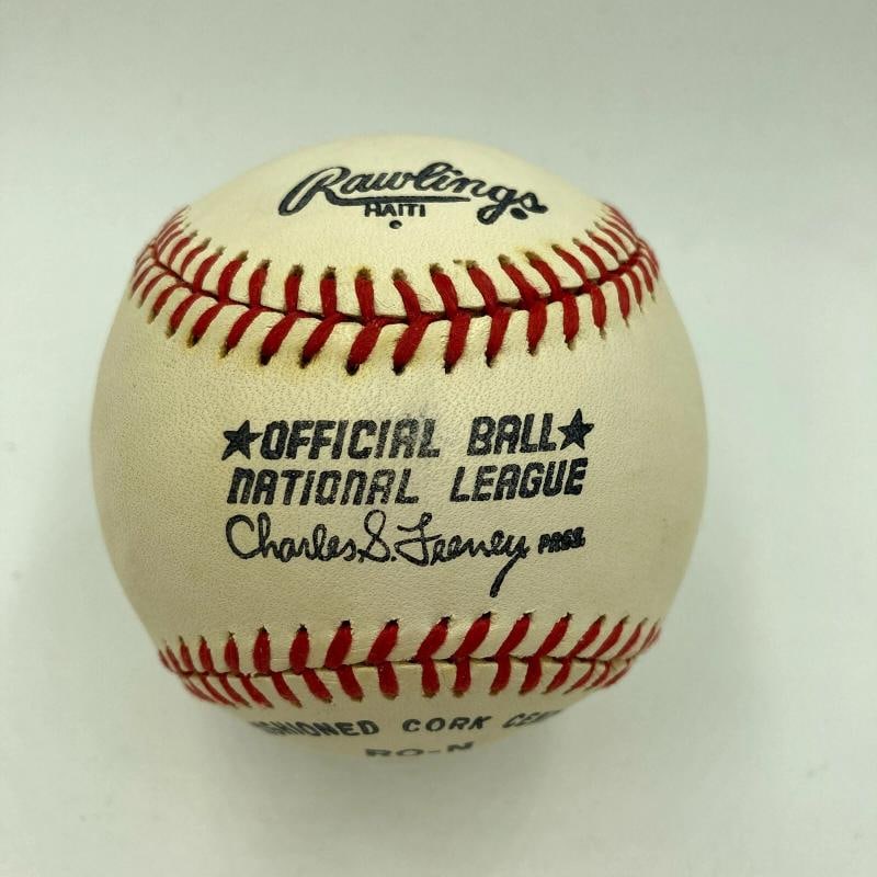Sandy Koufax Signed Vintage National League Feeney Baseball Beckett COA - 2