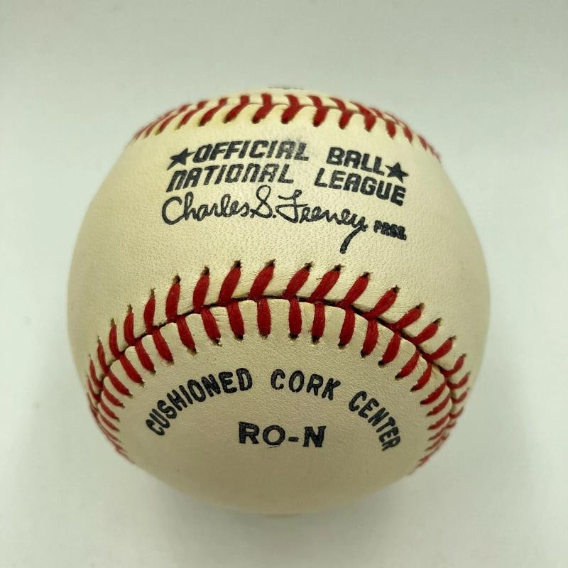 Sandy Koufax Signed Vintage National League Feeney Baseball Beckett COA - 3