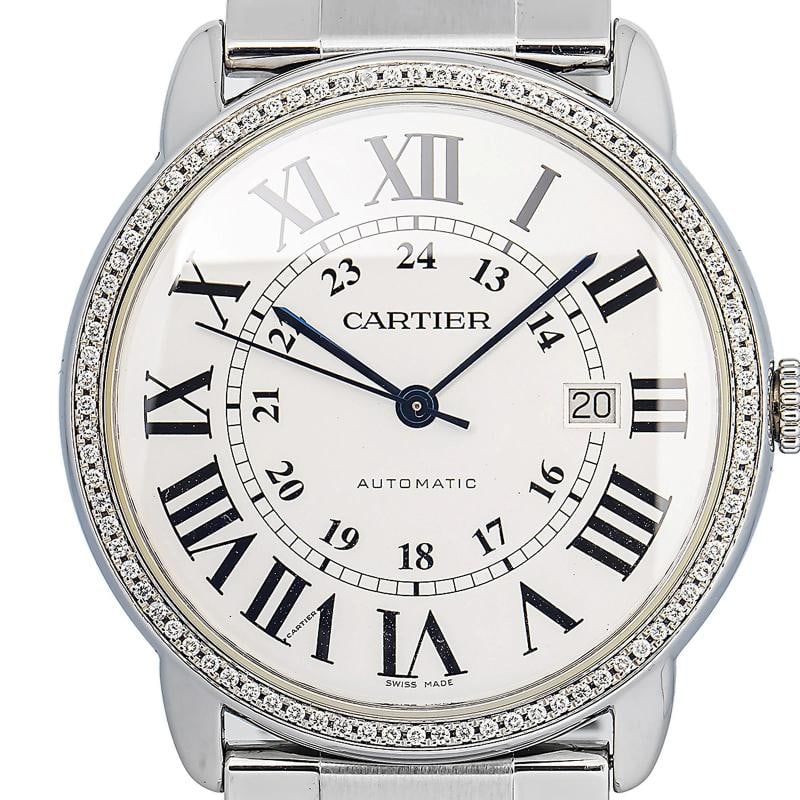 Cartier W6701011 Ronde Solo SS Silver Dial Quartz Men's Watch 42mm - 2