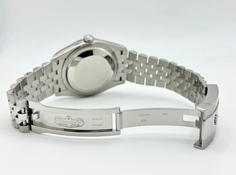 Rolex Datejust 126234 36mm White Roman Dial 18K Gold Bezel Steel Box Paper 2021 - 6