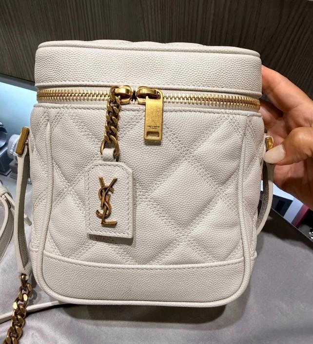 Saint Laurent 80's Vanity Shoulder Bag Blanc Vintage Quilted Calfskin (2020) - 11