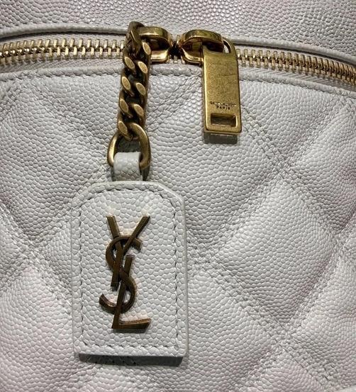 Saint Laurent 80's Vanity Shoulder Bag Blanc Vintage Quilted Calfskin (2020) - 12