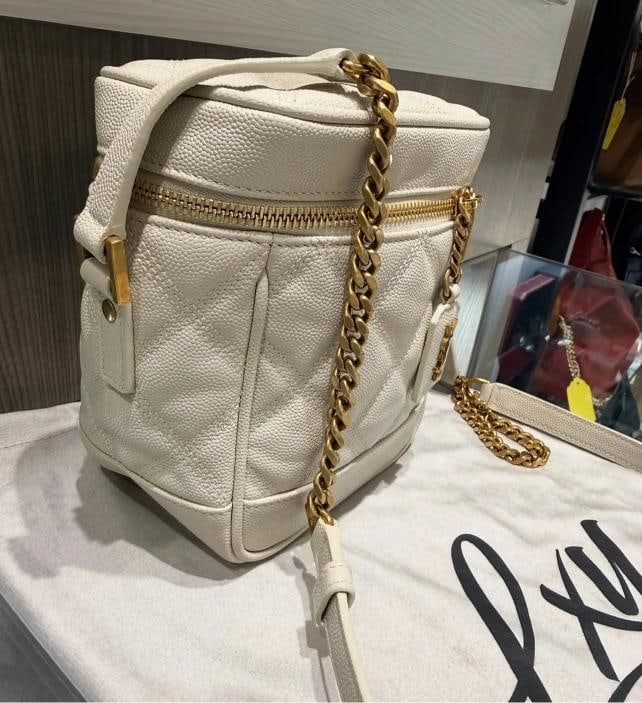 Saint Laurent 80's Vanity Shoulder Bag Blanc Vintage Quilted Calfskin (2020) - 2