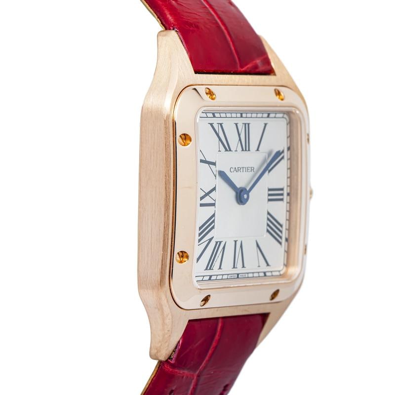 Cartier Santos Dumont WGSA0022 18k Rose White Dial Quartz Women's Watch 28mm - 4