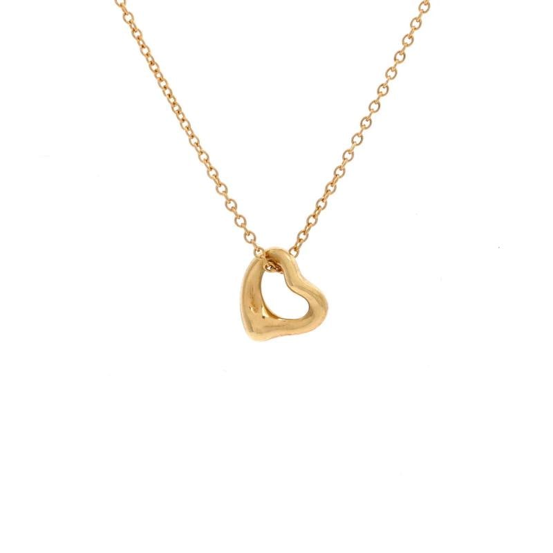 Tiffany & Co. Elsa Peretti Open Heart Pendant Necklace 18K Yellow Gold 7mm: Condition: Pre-owned - Good,Brand: Tiffany & Co.,Main Stone: Unknown,Metal: 18K Yellow Gold,Metal Purity: 18K,Style: Pendant,Type: Necklace,Color: Yellow Gold,Material: 18K Yellow Gold