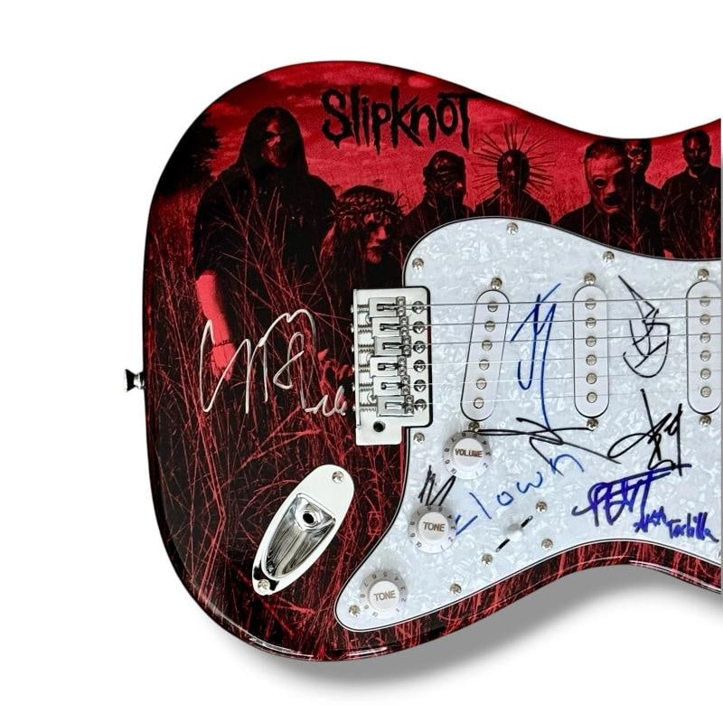 Slipknot Signed Guitar Custom JSA COA Corey Taylor Clown VMan Mick Sid All 8! - 2