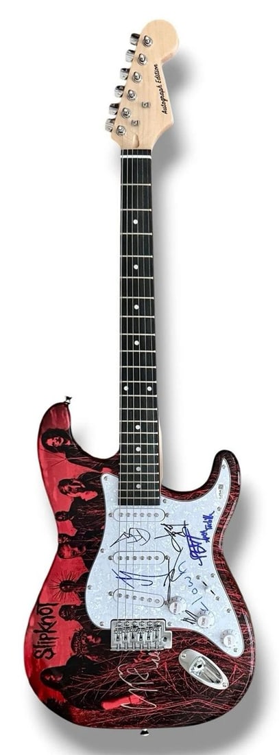 Slipknot Signed Guitar Custom JSA COA Corey Taylor Clown VMan Mick Sid All 8! - 4